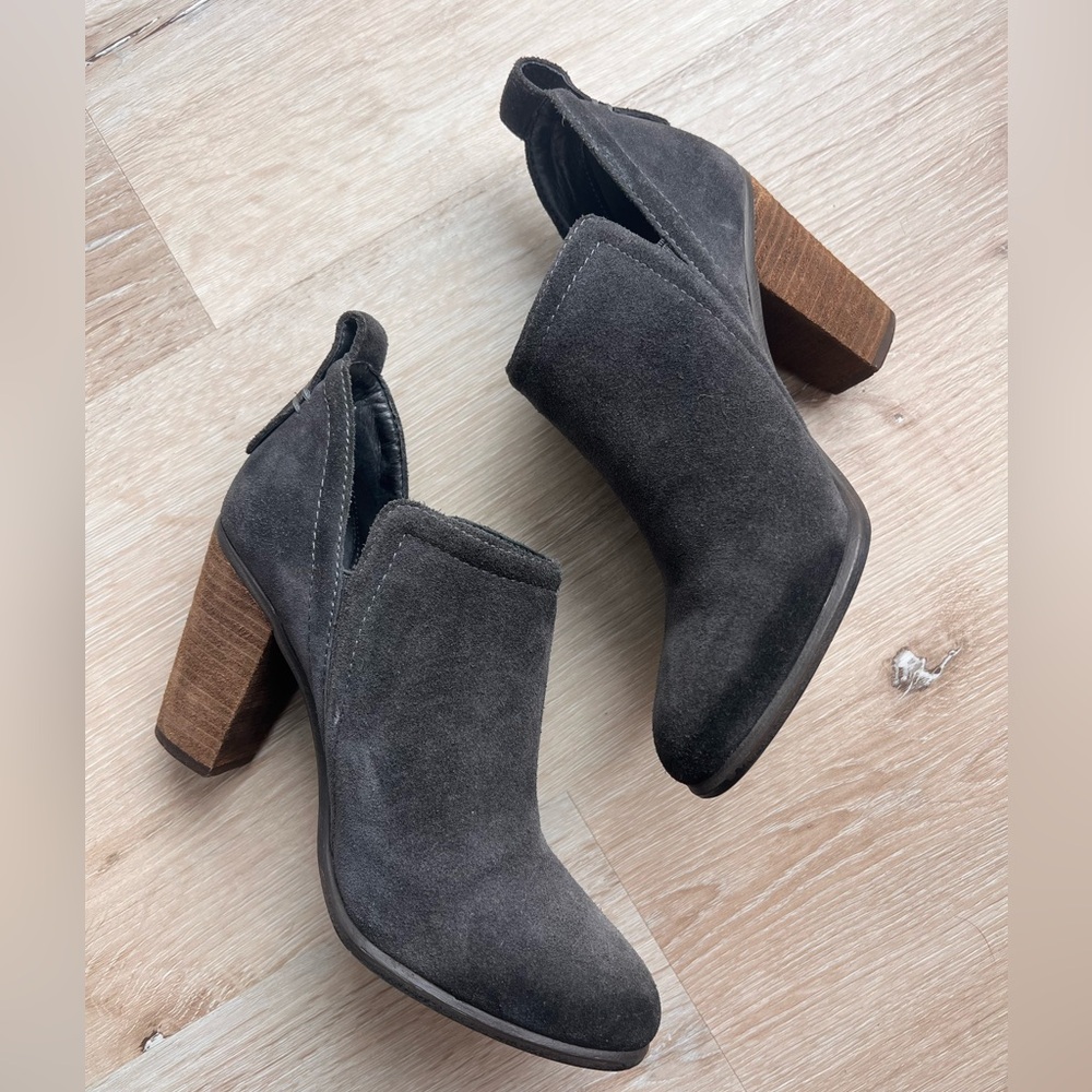 Vince Camuto Charcoal Suede Ankle Booties